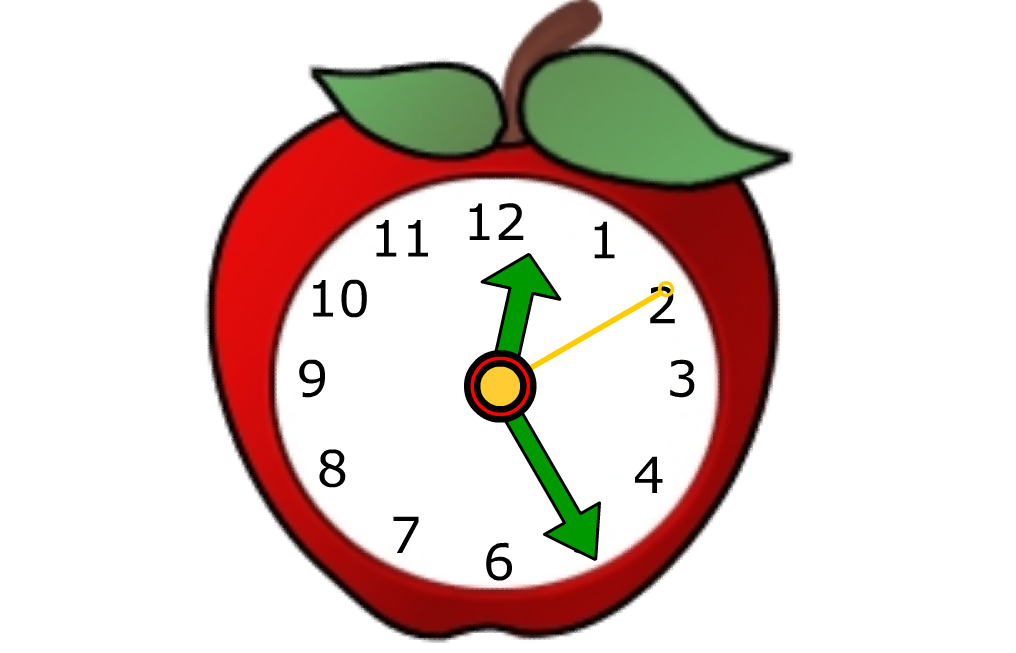 Apple clock clipart