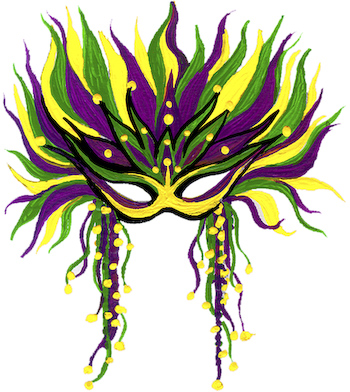 Mardi gras mask clip art