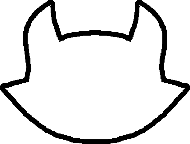 Cat face outline clip art