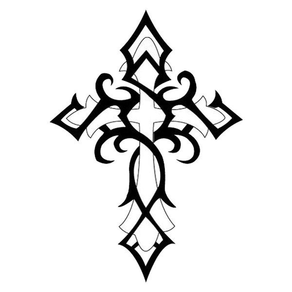 COOL Tribal Cross Temporary Flash Tattoos. Great shoulder design ...