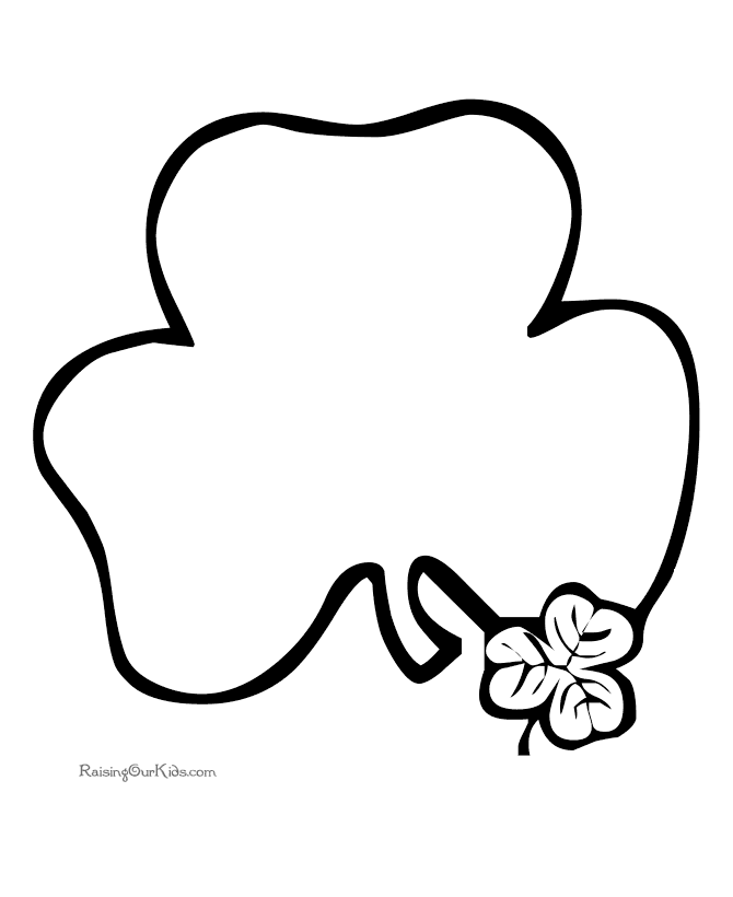 Free Printable Shamrock Coloring Pages - 007