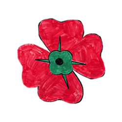 Remembrance Day Poppy - Paper craft (Instructions)