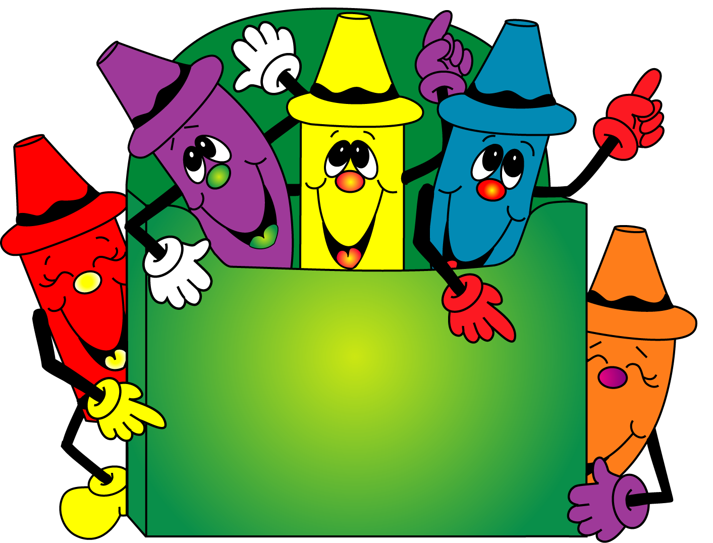 Funny crayon clipart border free images