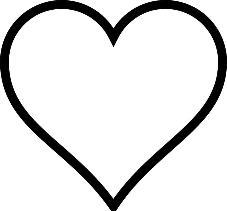 free black and white heart clipart - photo #17