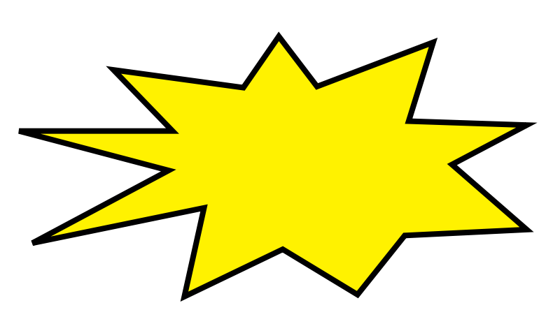 Yellow starburst clipart