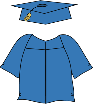 Cap and gown clipart
