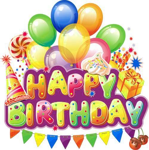 Happy birthday blessings clipart