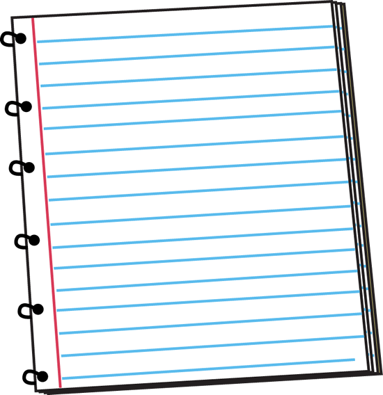 Lined Notebook Paper Clipart