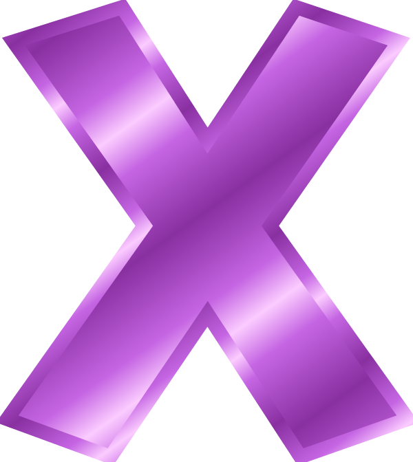 Alphabet Letter X - vector Clip Art