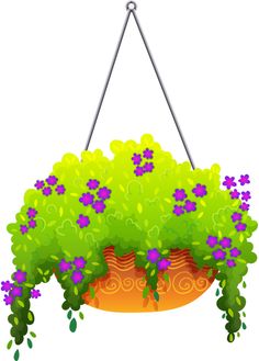 Hanging baskets clipart