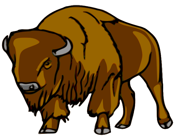 Cute bison clipart