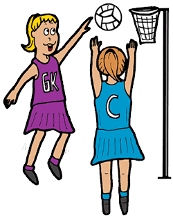 Clipart of netball players