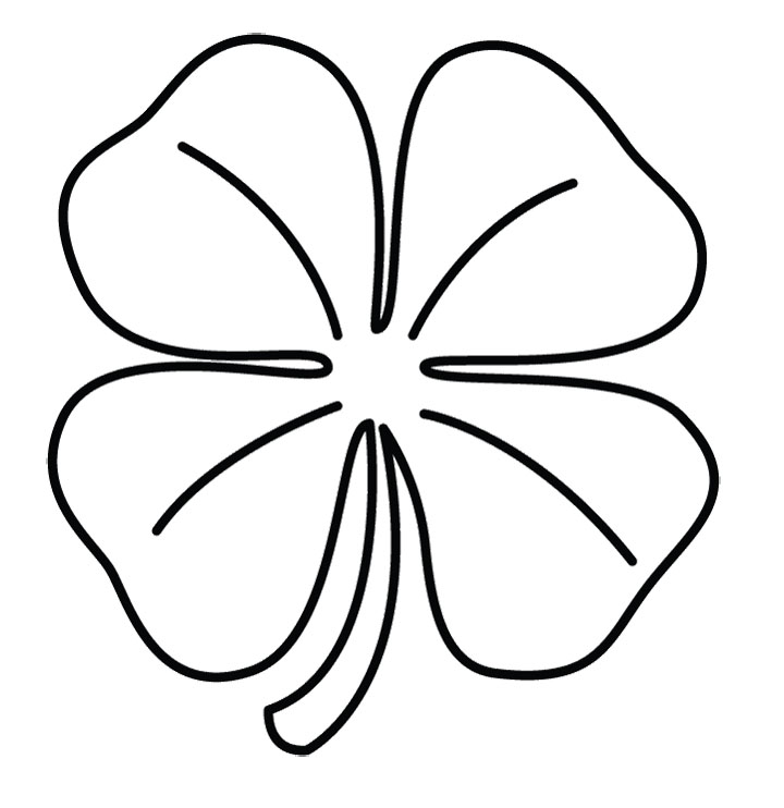 Best Photos of Four Leaf Clover Coloring Page - Four Leaf Clover ...