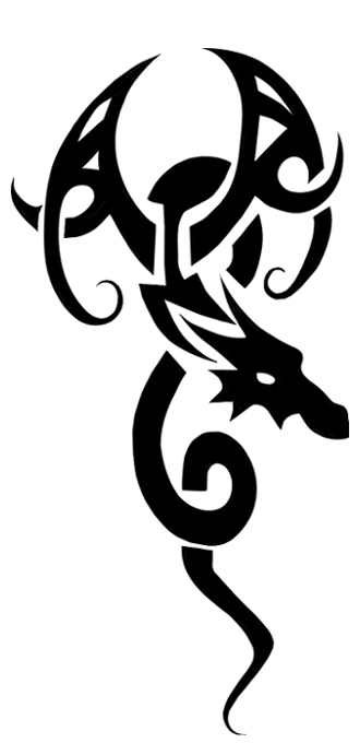 Simple Tribal Dragon Tattoo | Tattoos Design Ideas