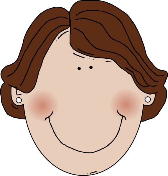 Middle Aged Woman Brown Hair clip art Free Vector