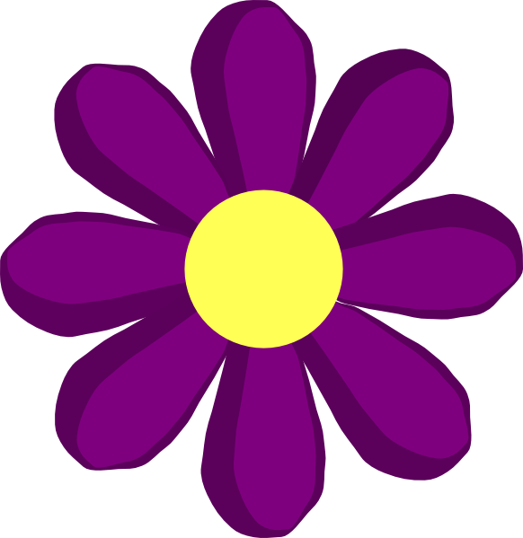 Purple Spring Flower Clip Art - vector clip art ...