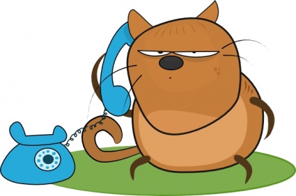 Download Cat Talking In Phone clip art Vector Free