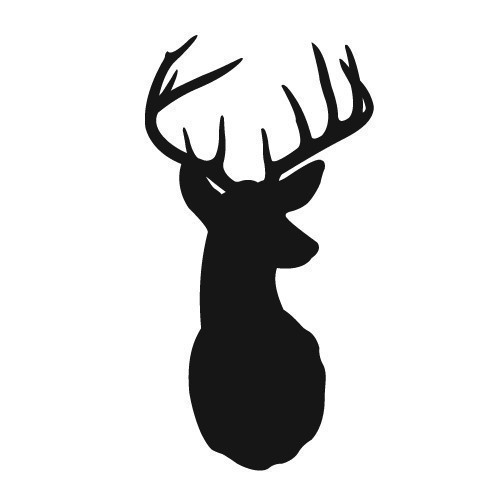 Heart Antler Deer Head Silhouette — Crafthubs