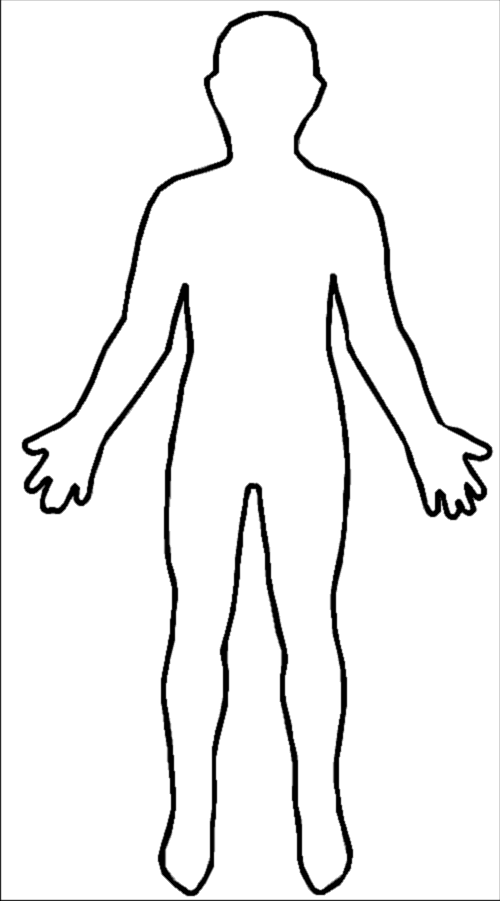 Black Diagram Simple Outline For Drawing Kids Skull Human White