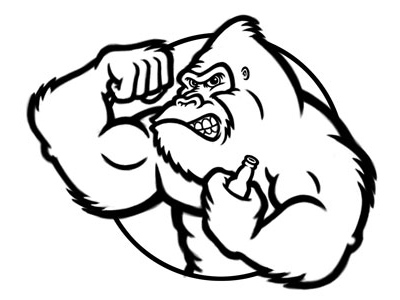 Dribbble - Gorilla Bodybuilder Cartoon Character Sketch 03 by ... - ClipArt  Best - ClipArt Best