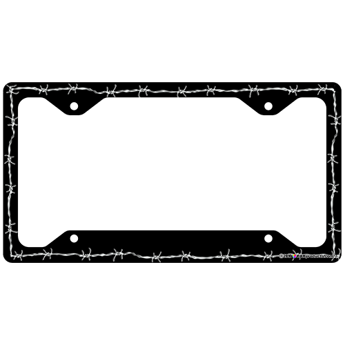 Barbed Wire License Plate Frames