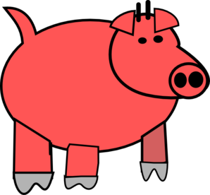 Cartoon Pig 1 clip art - vector clip art online, royalty free ...