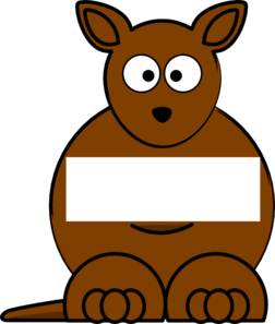 Brown Sightword Kangaroo clip art - vector clip art online ...