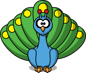 Cartoon Peacock Clip Art - vector clip art online ...