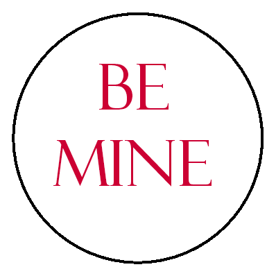 Be Mine Round Printable Valentine's Day Labels - Label Templates ...