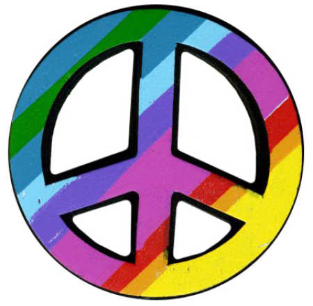Psychedelic Wooden Peace Sign - Groovy! - Painted Wood Cutouts ...