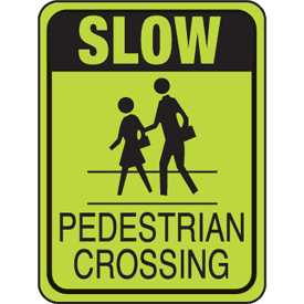School Safety Signs - Slow Pedestrian Crossing