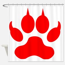 Wolf Paw Print Shower Curtains | Wolf Paw Print Fabric Shower ...