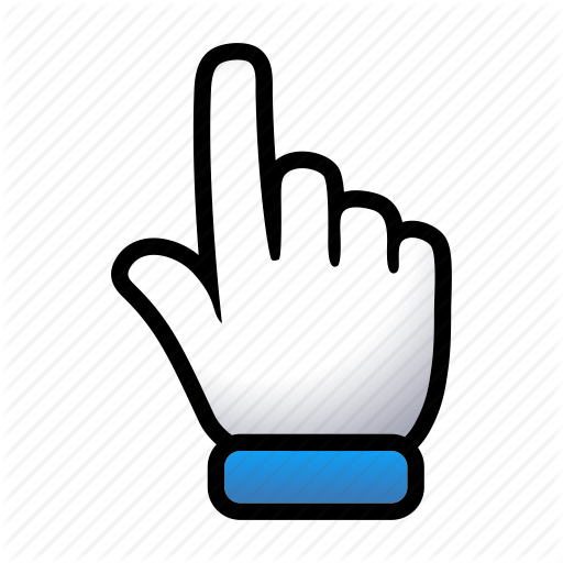 Click, gesture, hand, here, point, signs icon | Icon search engine