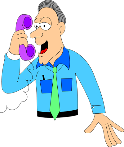 Talking On Telephone Clipart
