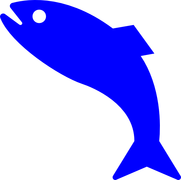 Simple blue fish clipart - Clipartix