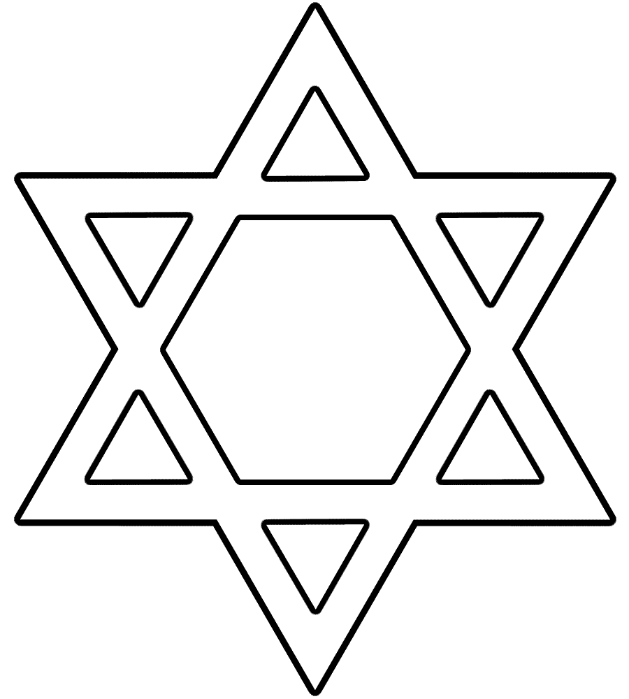 Star of David - Coloring Pages