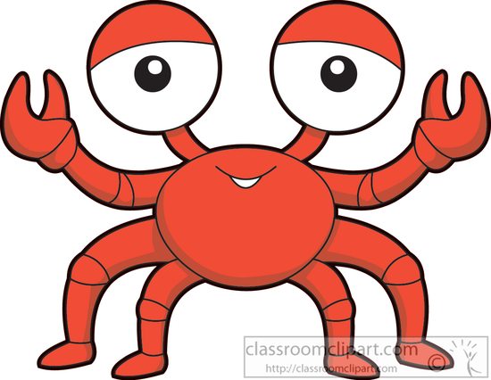 Marine Life Clipart : sea-life-red-crab-cartoon-clipart-577 ...