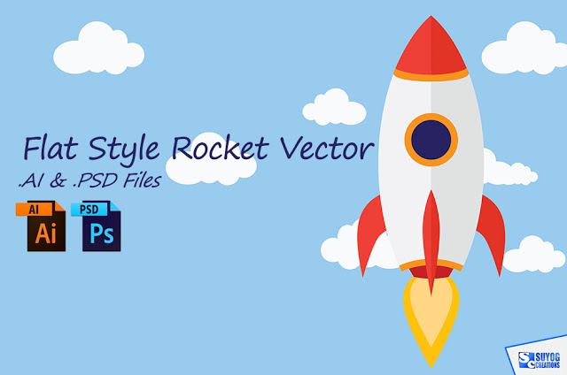 Suyog Creations.: New Flat Rocket Vector PSD Ai Free Download