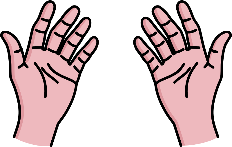 Hand outline left and right clipart image #11233