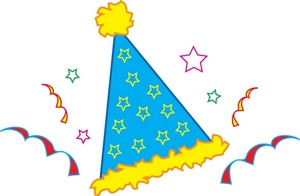 Happy birthday party hat clipart