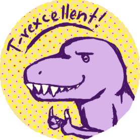 T-rex stamp of approval by 101WildChild101 on DeviantArt