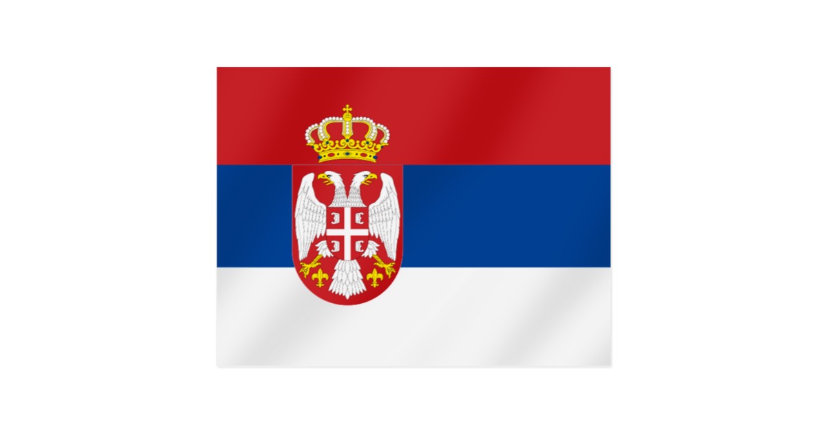 Serbian Flag of Serbia - Show off for Srbija Postcard | Zazzle