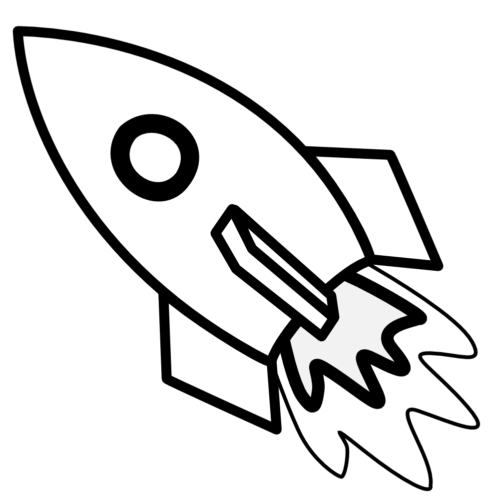 Rocket Clipart Black And White - Free Clipart Images