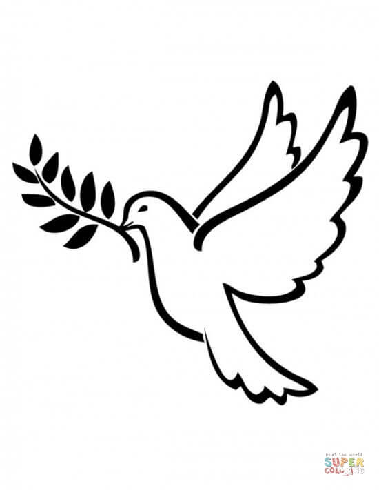 Peace Dove coloring page | Free Printable Coloring Pages