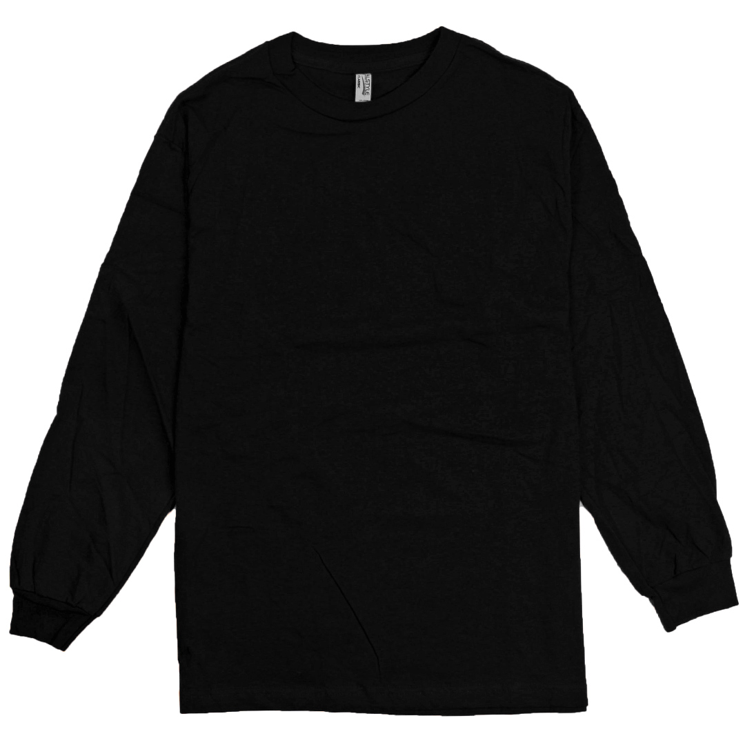 Alstyle Apparel AAA Plain Blank Men's Long Sleeve T-shirt Style ...