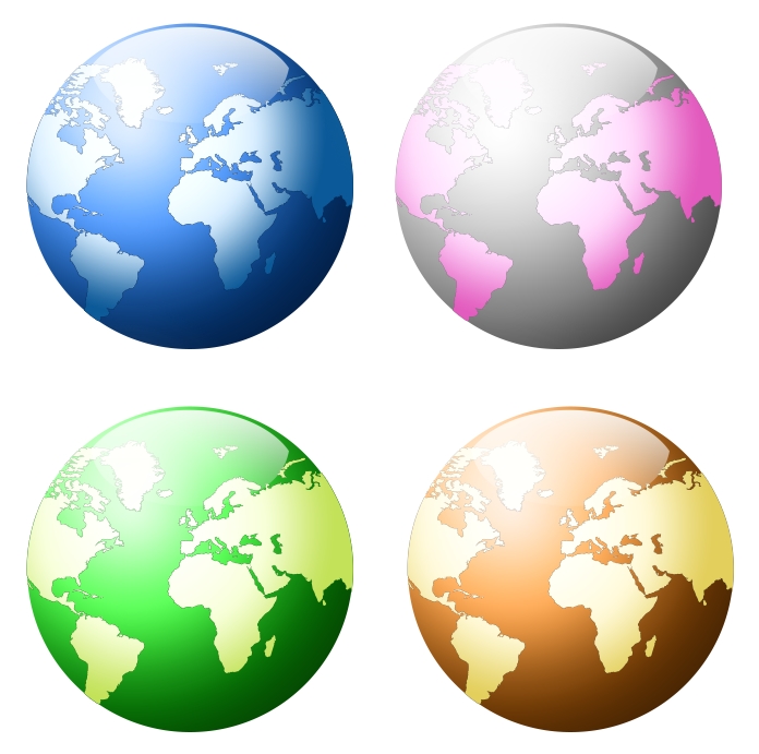free vector globe icons - free psd download
