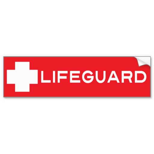 Lifeguard Bumper Sticker from Zazzle.