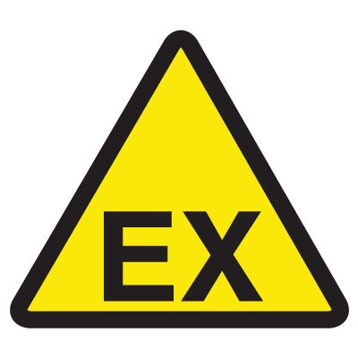 ISO Warning Symbol Labels - Explosive Atmosphere Hazard | Emedco