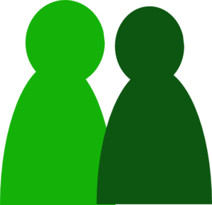 Two Green People clip art - vector clip art online, royalty free ...