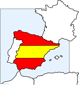 Spain Map And Flag Clip Art - vector clip art online ...